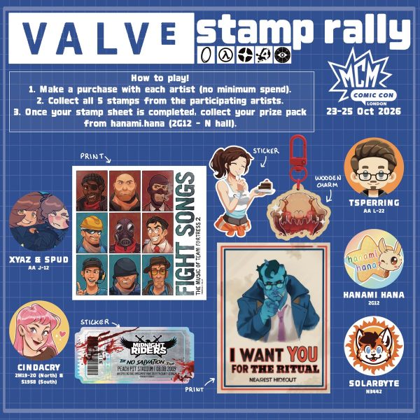 Valve Stamp Rally at MCM London! Hanami Hana is hosting a Valve Stamp Rally at…